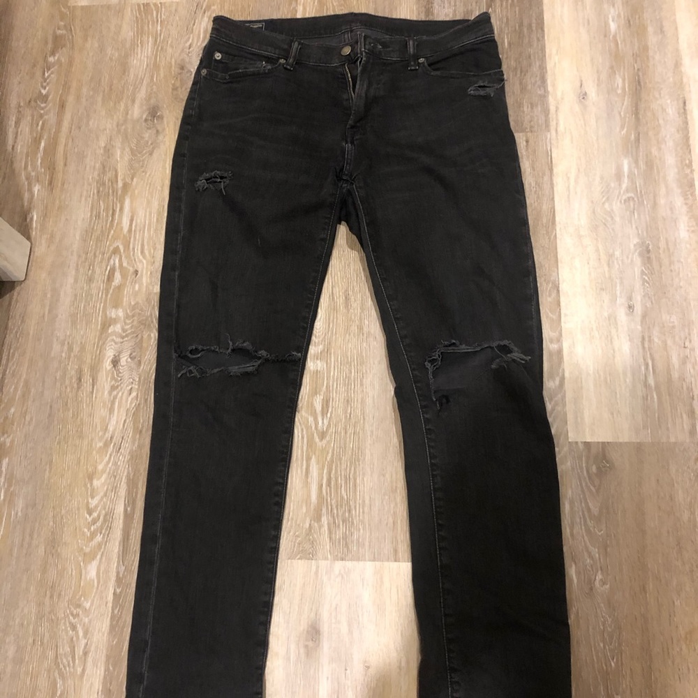 Abercrombie Athletic Slim Black Destroy Jeans